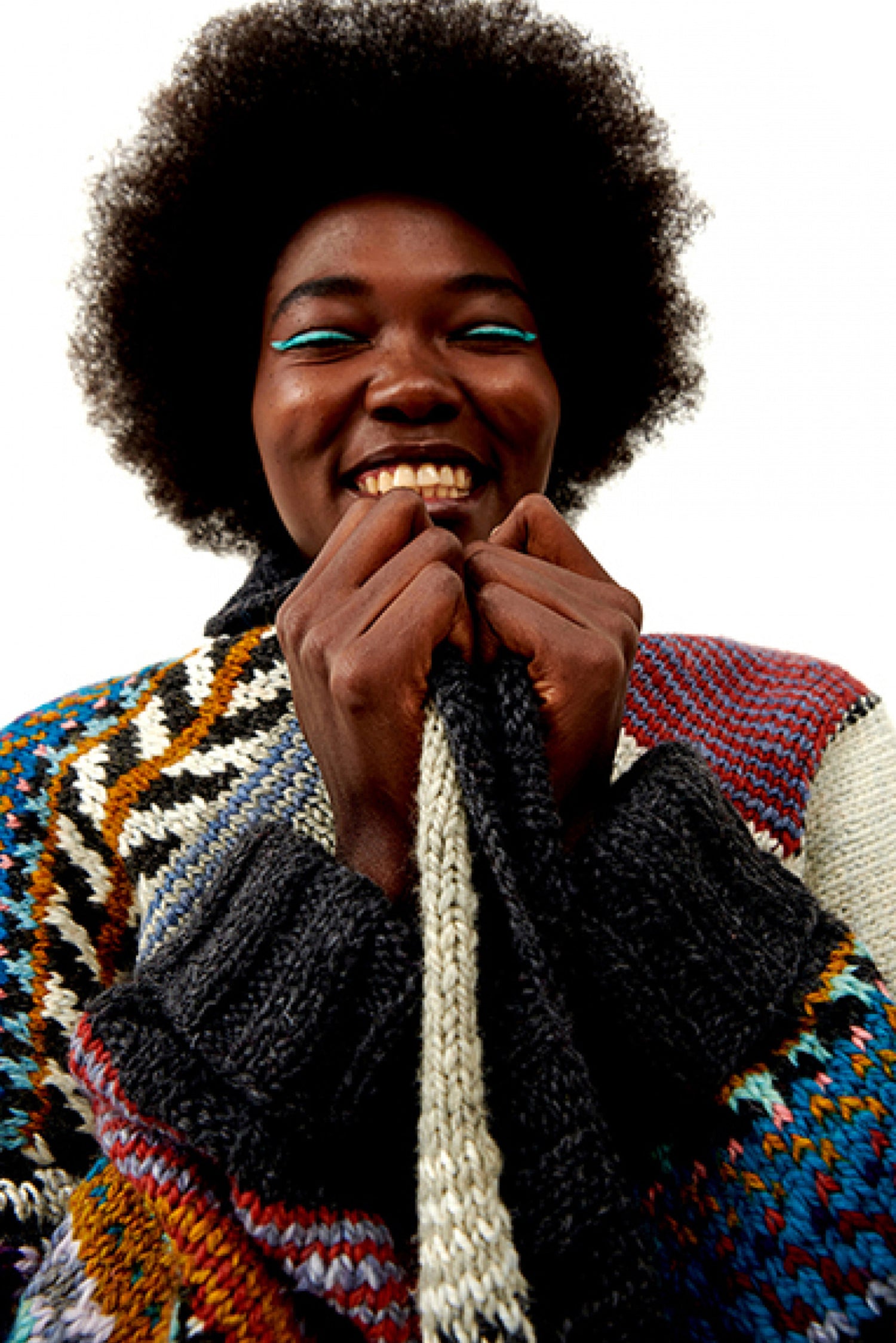 Amano Jude Multicoloured Vintage Wool Chunky Knit Cardigan