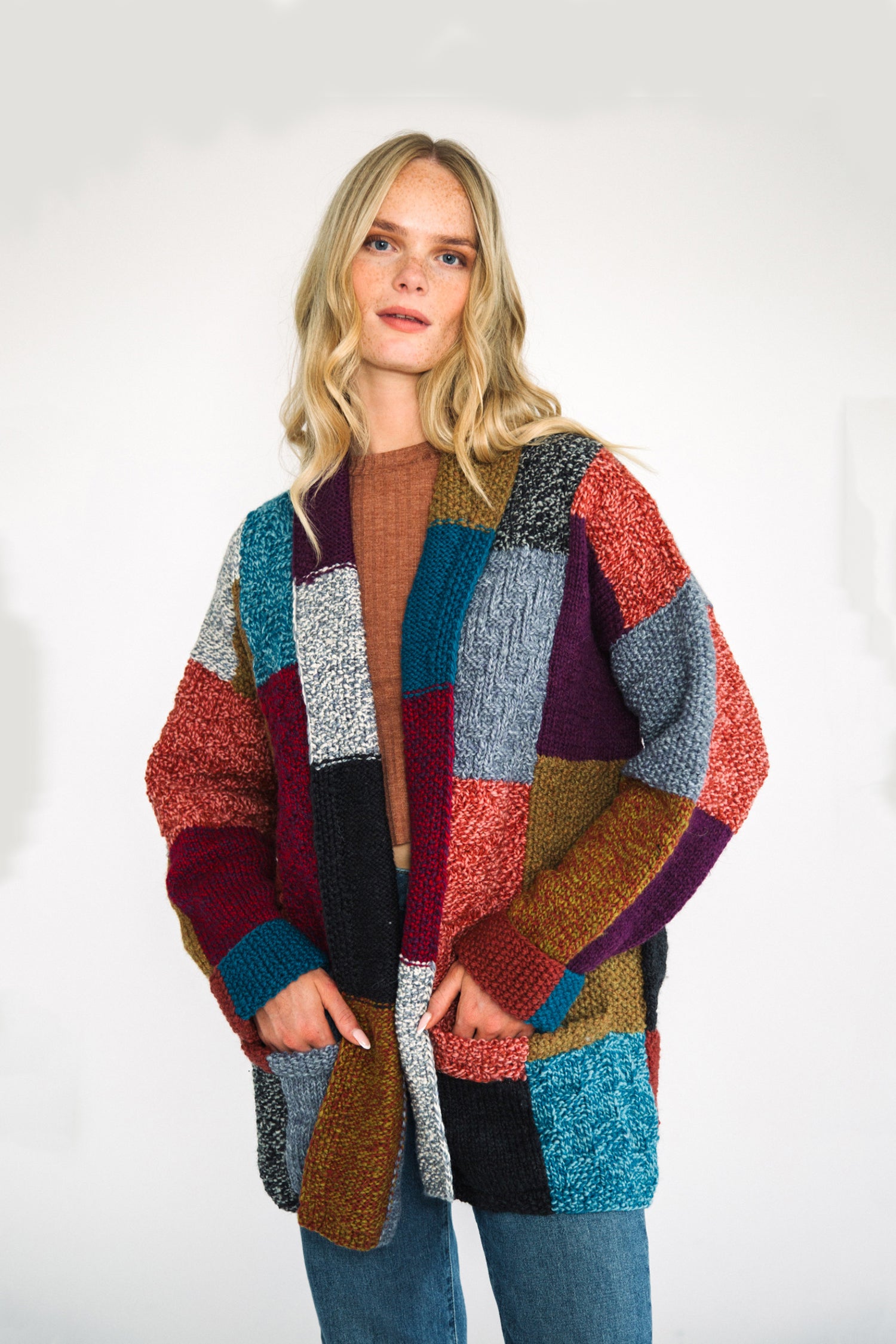 Amano Portobello Patchwork Open Cardigan