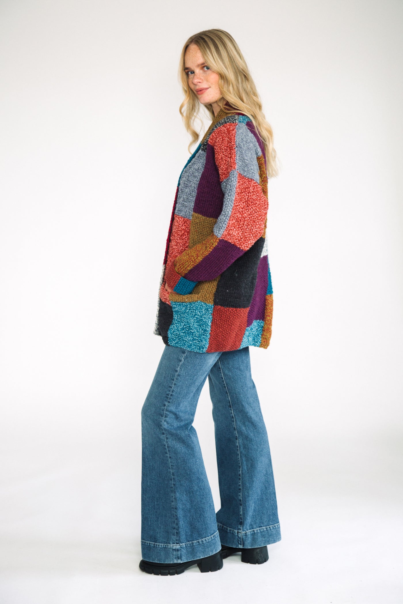 Amano Portobello Patchwork Open Cardigan
