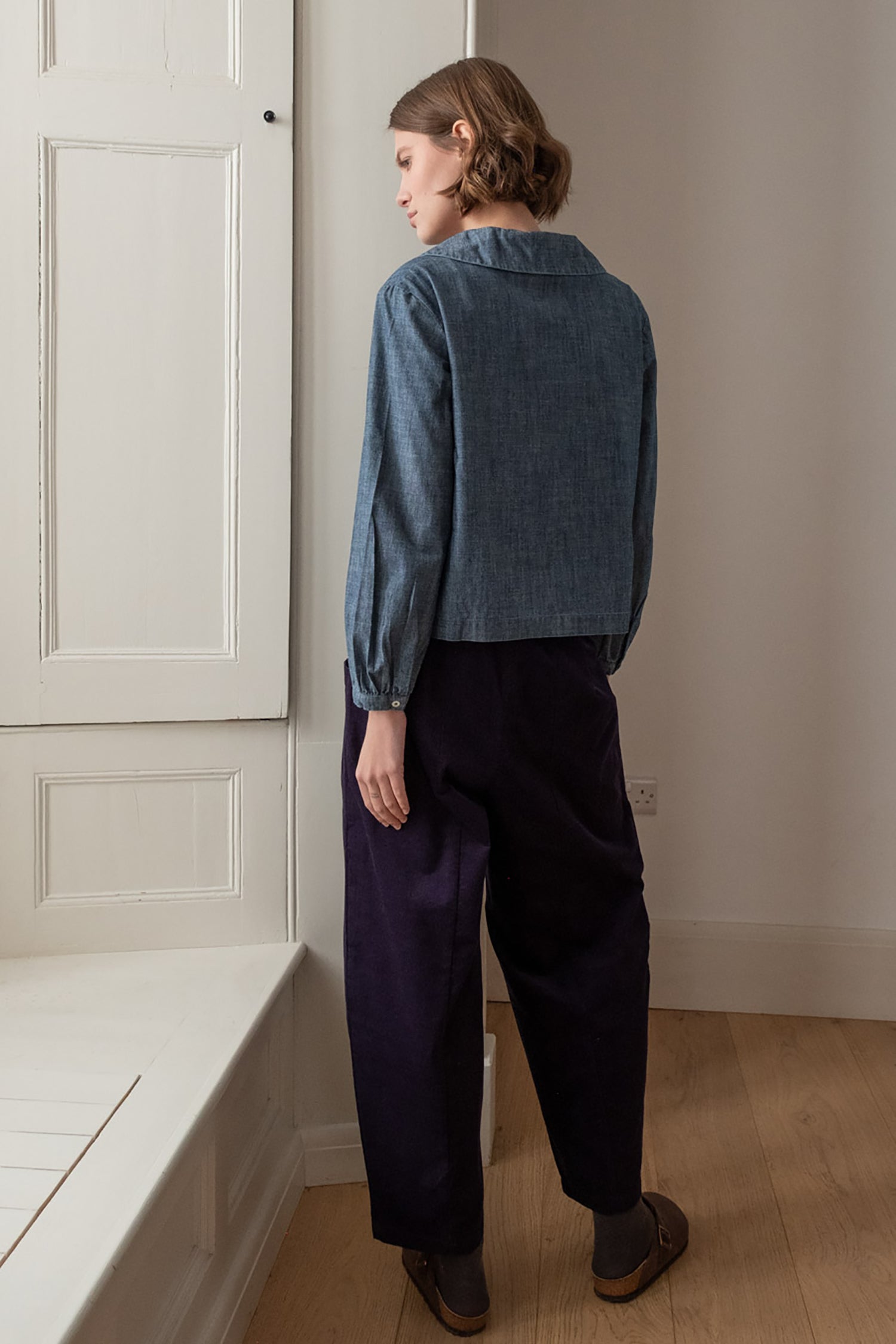 Lorren Barrel Leg Cord Pants by Bibico