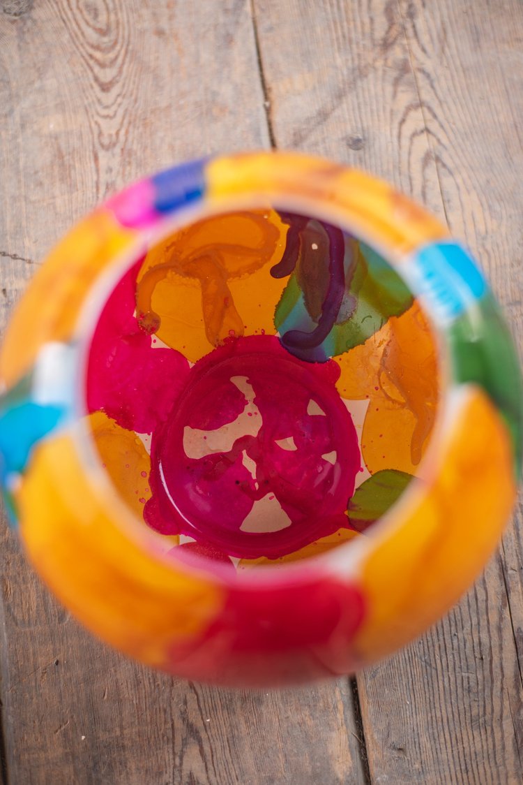 Marble Round Hurricane Vase by Ian Snow