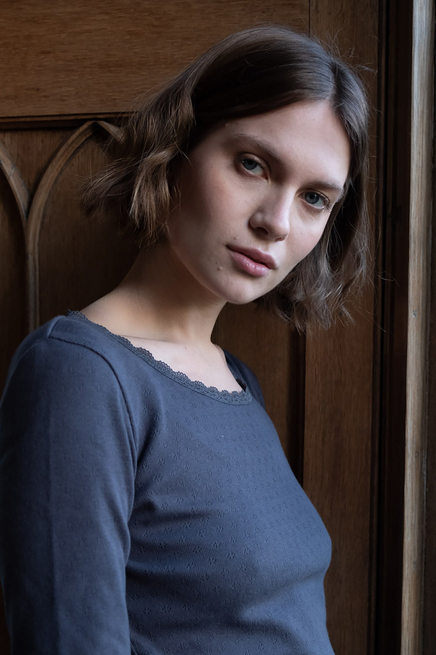Cali Pointelle Organic Cotton T-Shirt by Bibico