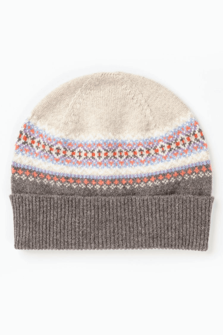 Eribe Alpine Turnup Beanie Hat Blue Hibiscus