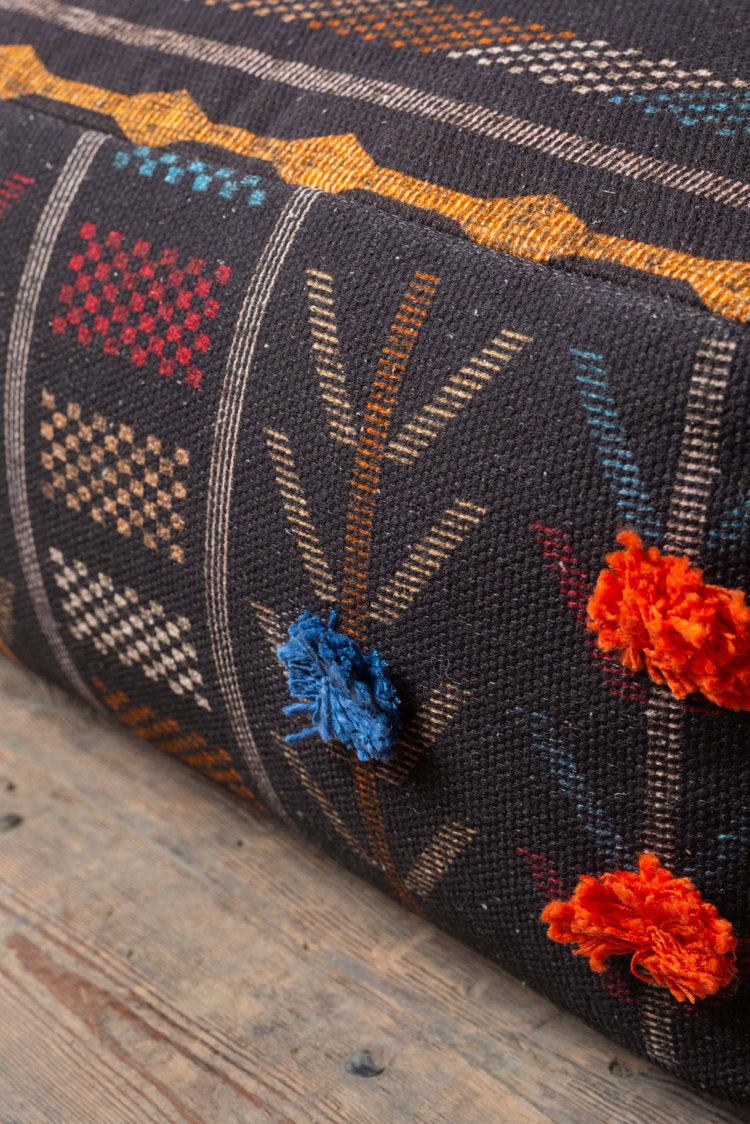 Artisan Eliza Digital Print and Embroidery Pouffe