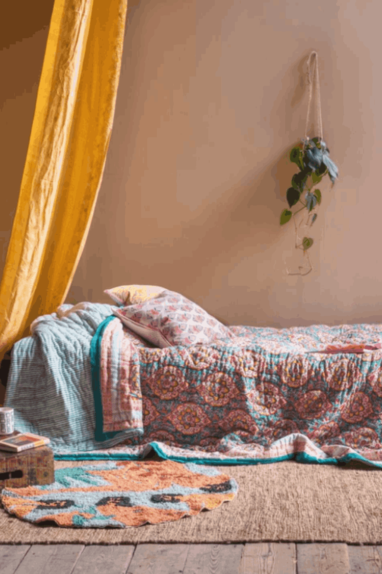 Jaipur Hand Block Print Cotton Reversible Quilt