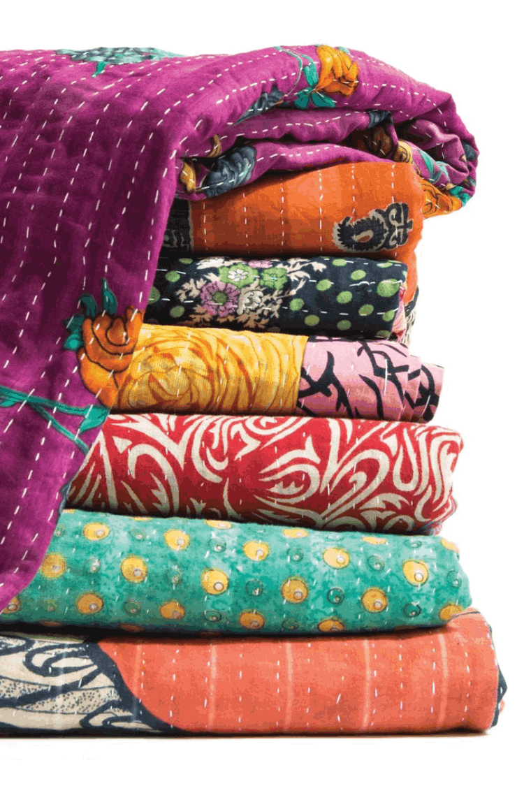 Vintage Kantha Reversible Quilt