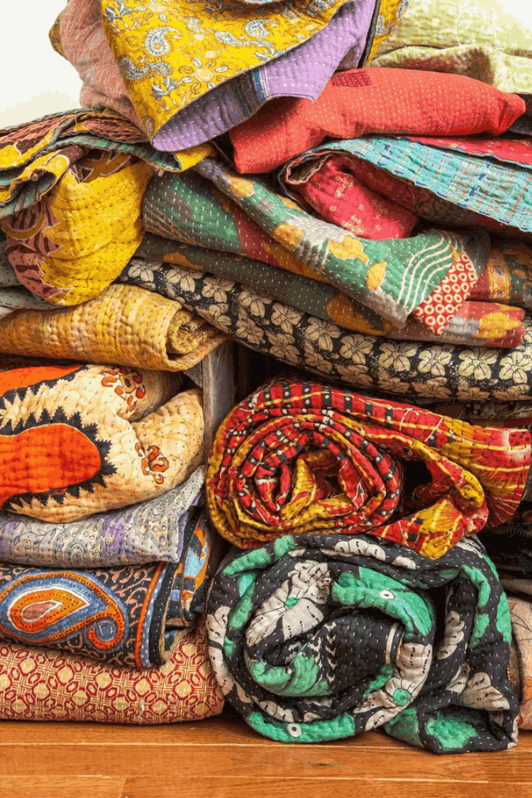 Vintage Kantha Reversible Quilt