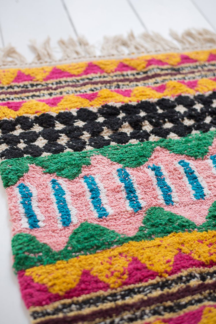 Artisan Palazzo Geometric Hand Tufted Rug Recycled Cotton 60 x 90cm