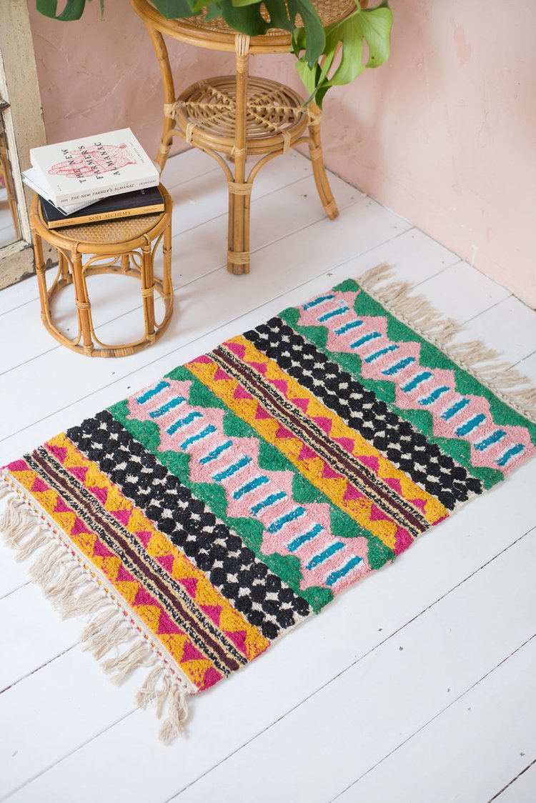 Artisan Palazzo Geometric Hand Tufted Rug Recycled Cotton 60 x 90cm