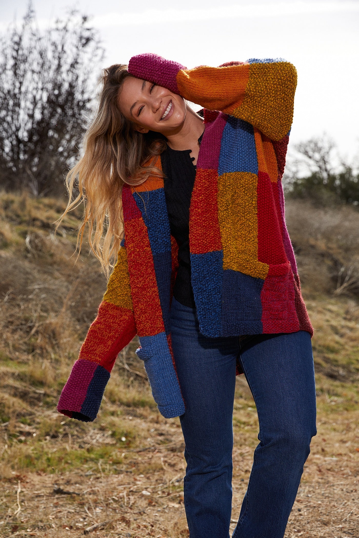Amano Portobello Patchwork Open Cardigan