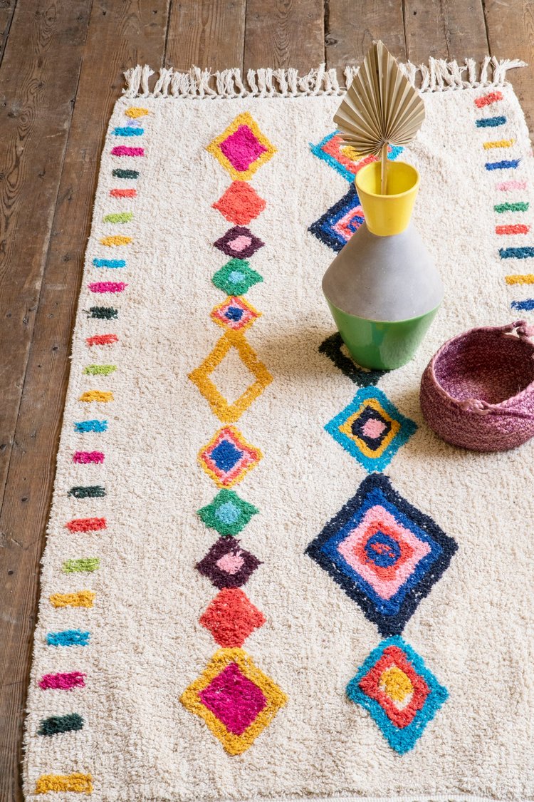 Artisan Irida Hand Tufted Rug Recycled Cotton 70 x 140cm