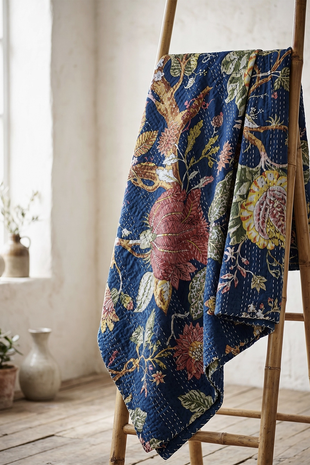 Vintage Kantha Reversible Quilt