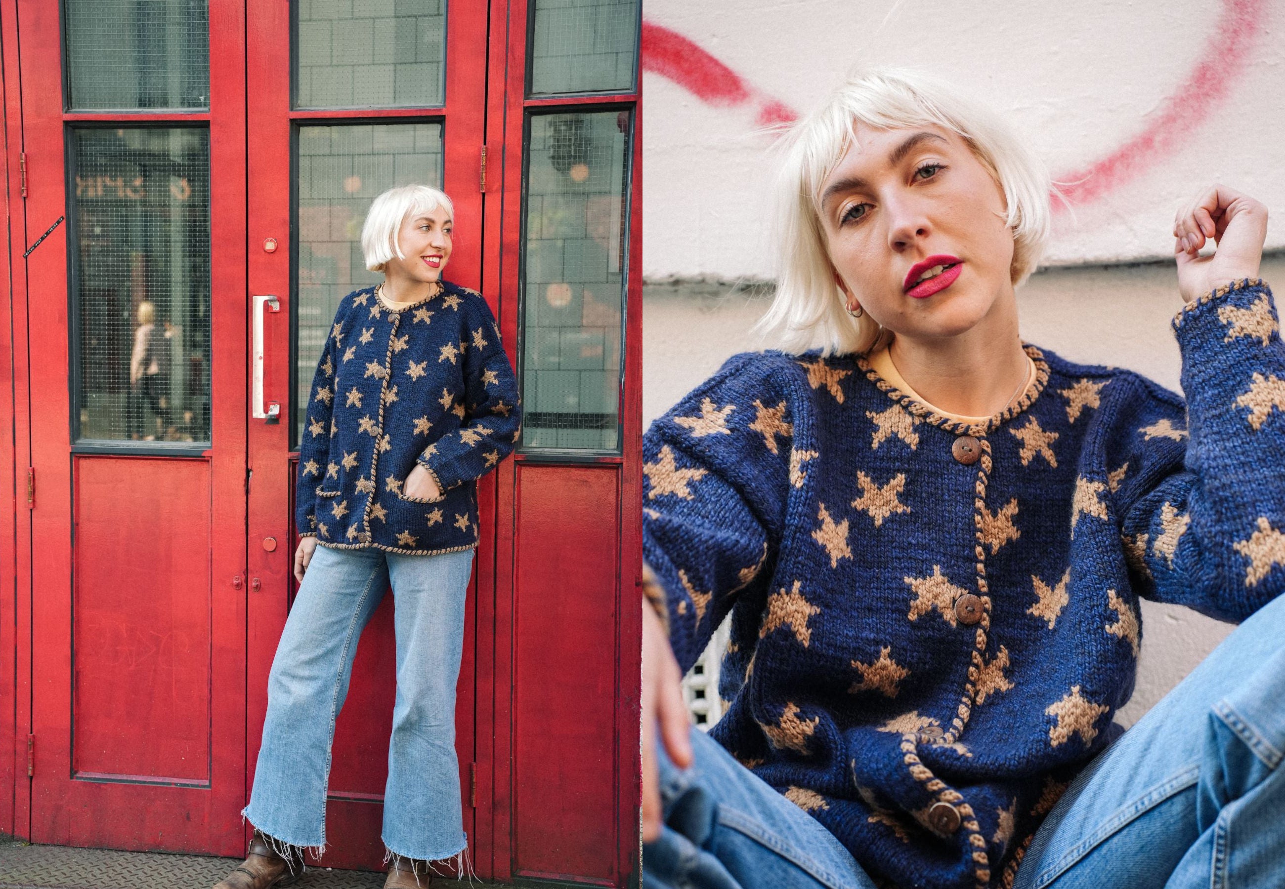 トップス Sasquatchfabrix CURLED DRAGON KNIT VEST Artisan Clothing & Homeware Made to Love