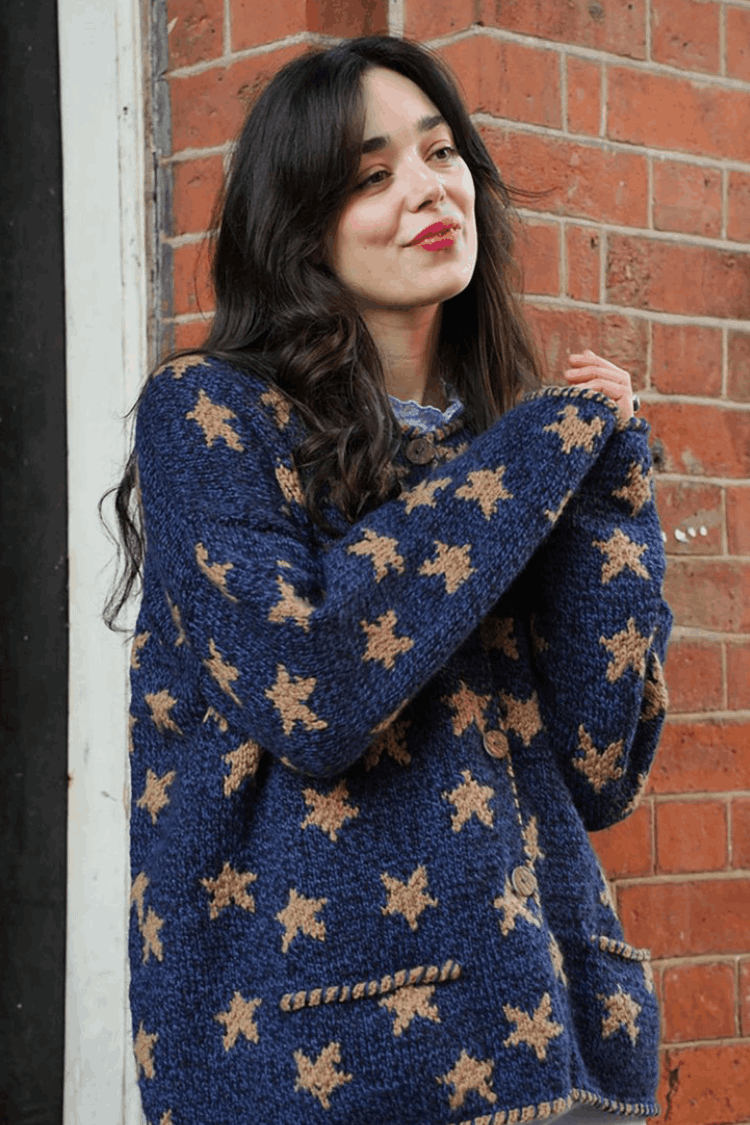 Amano Star Cardigan Denim