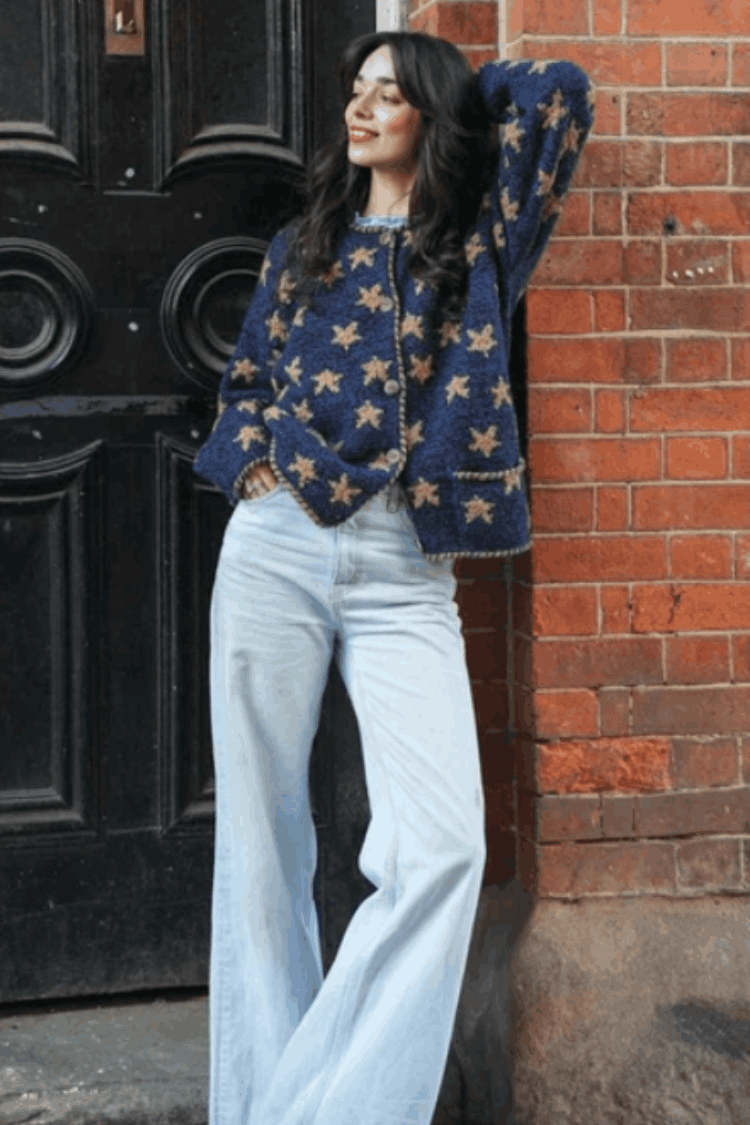 Amano Star Cardigan Denim