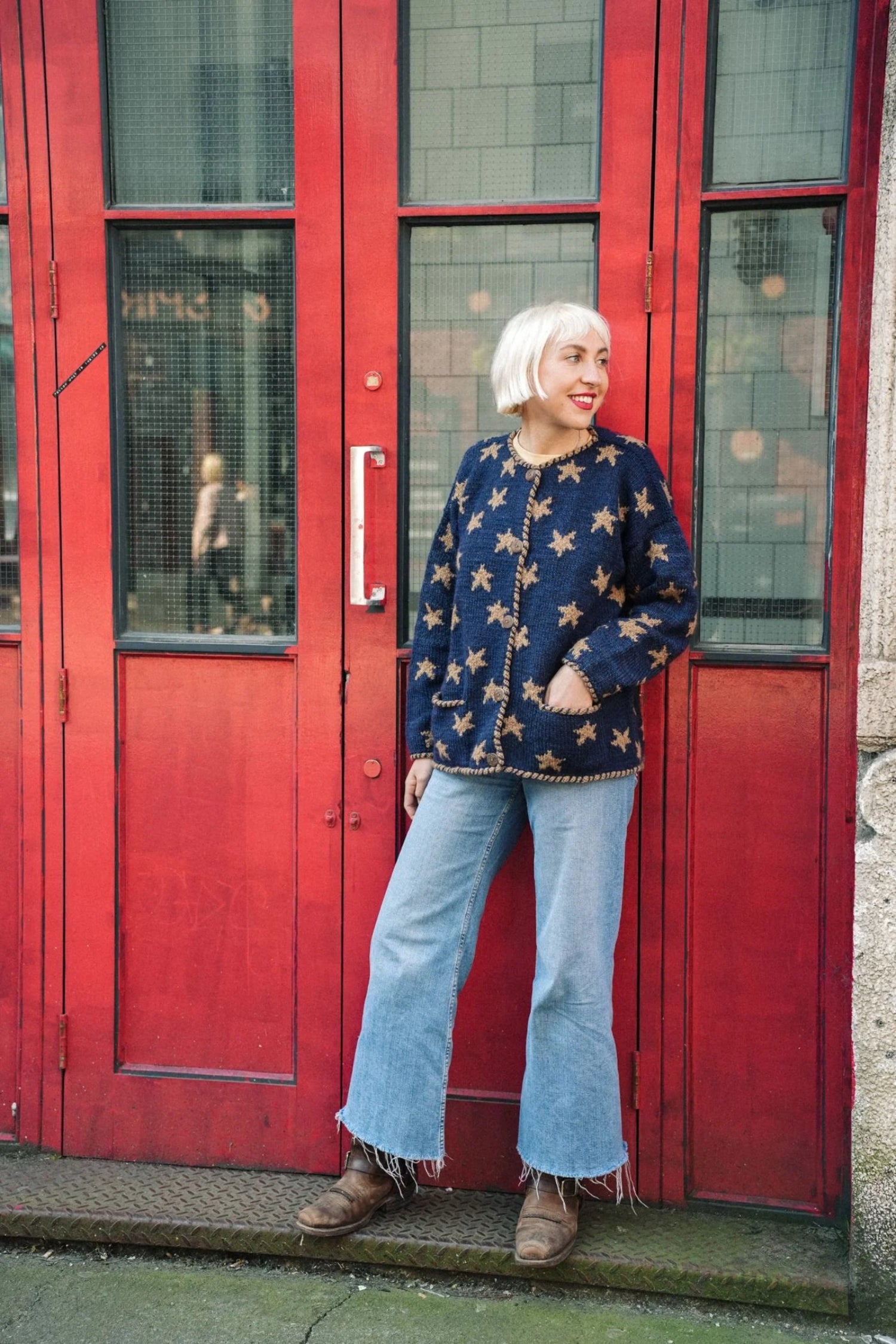 Amano Star Cardigan Denim