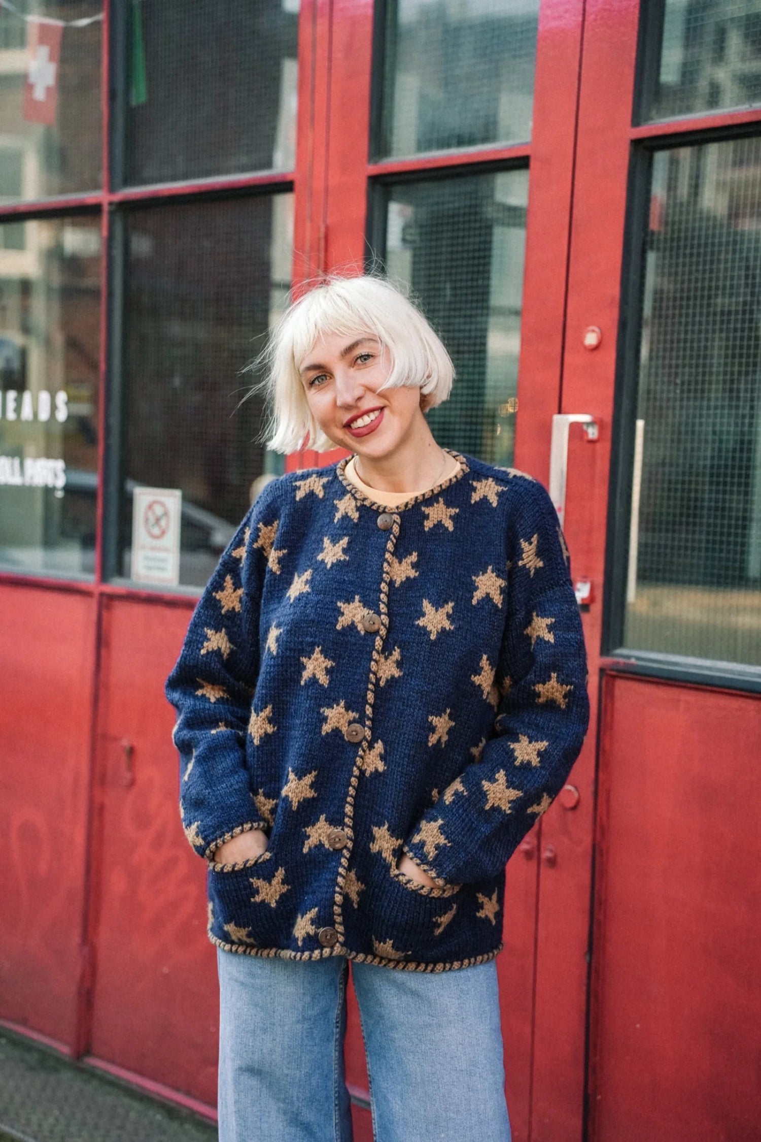 Amano Star Cardigan Denim