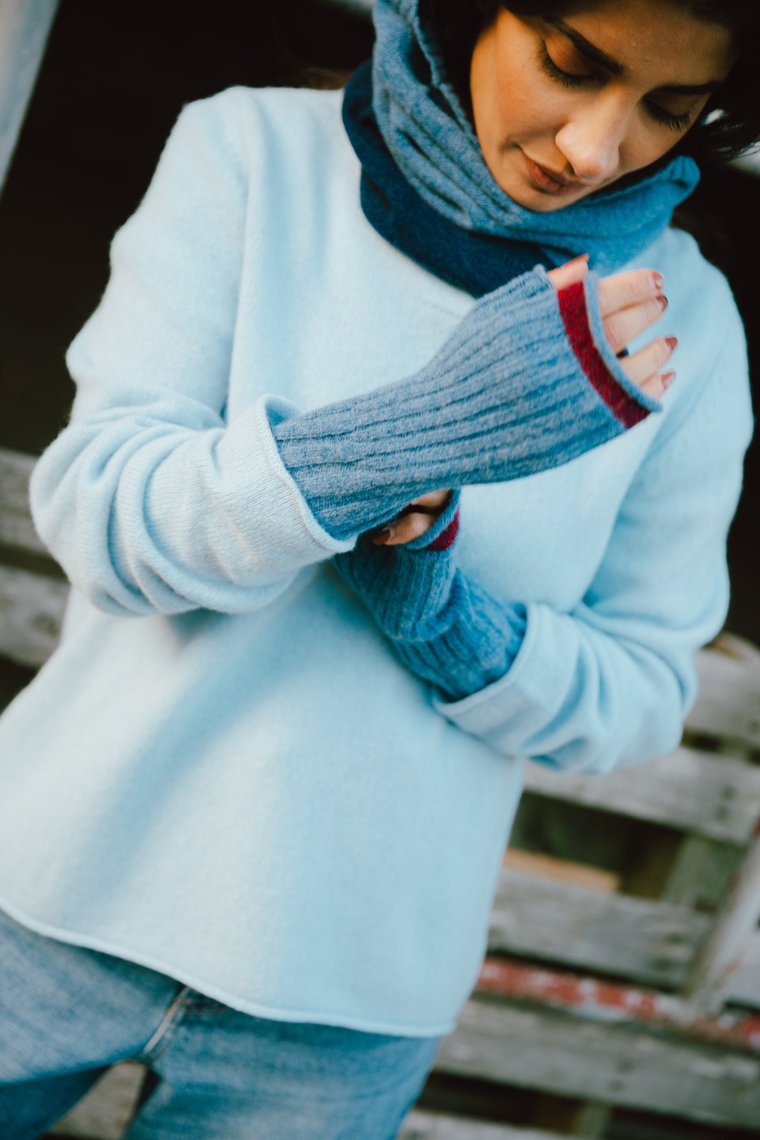 Eribe Bowden Open Mitts - Merino Wrist Warmer Gloves