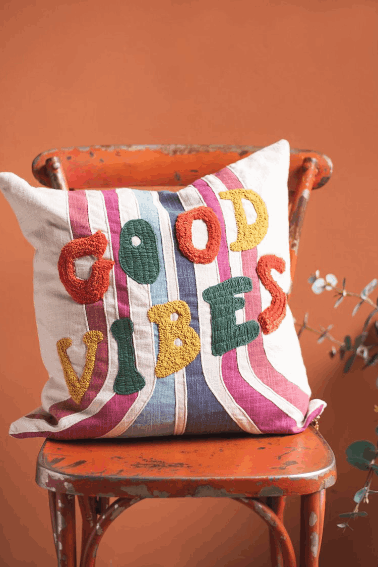 Artisan Retro Good Vibes Cushion