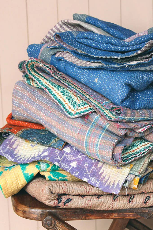 Vintage Kantha Reversible Quilt