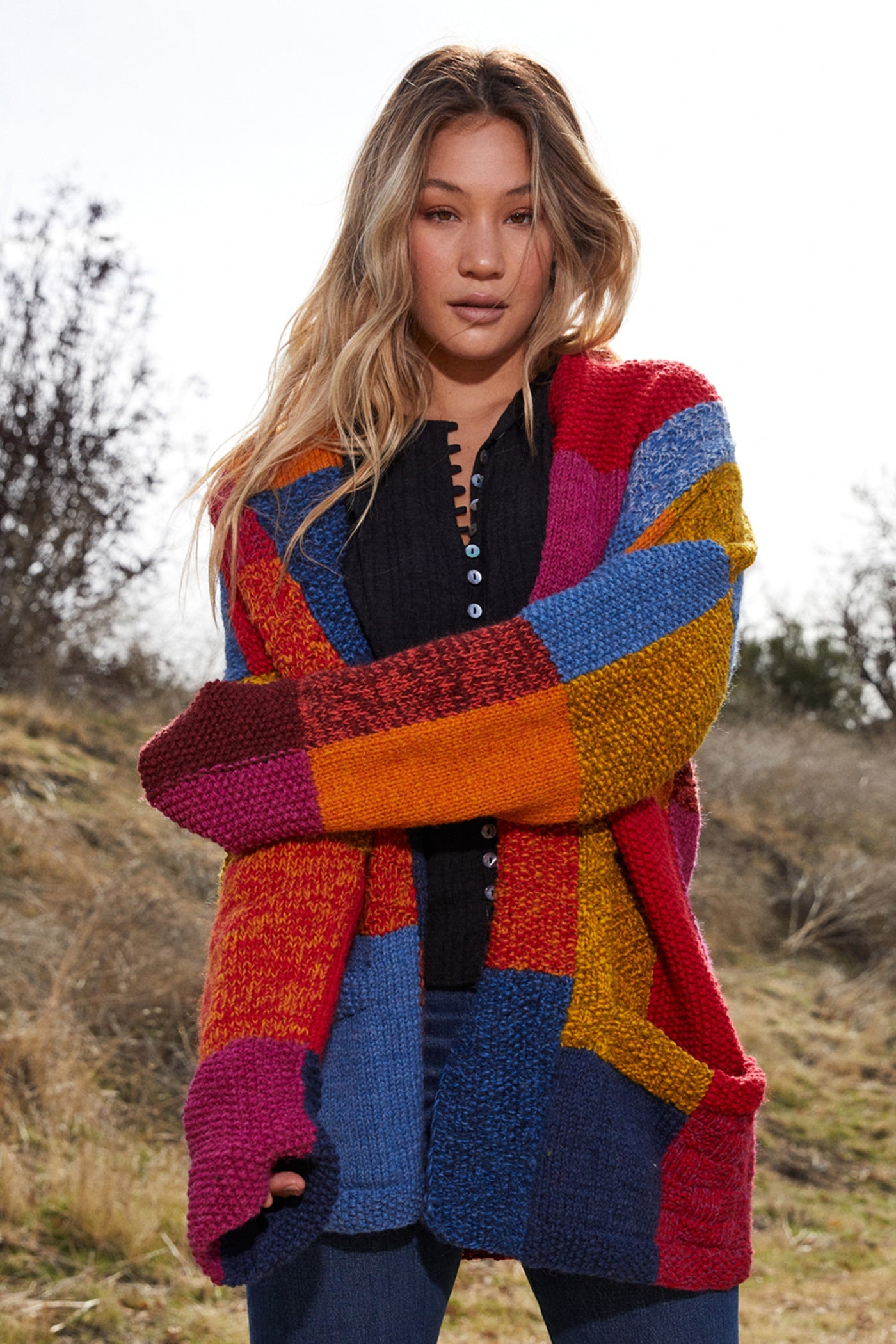 Amano Portobello Patchwork Open Cardigan