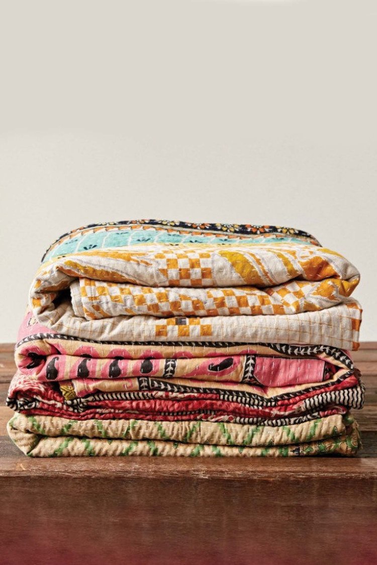 Vintage Kantha Reversible Quilt